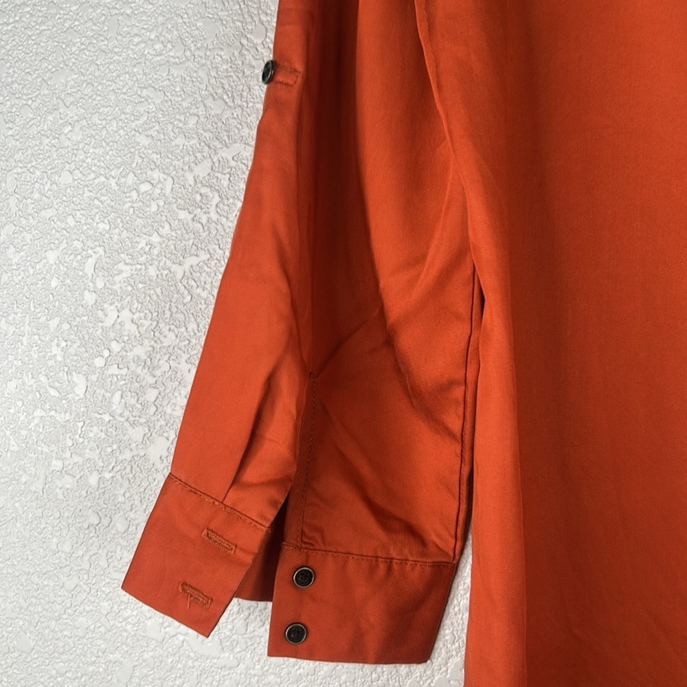 Intro Rust Boho Lace Up Front 3/4 Sleeve Casual 1… - image 4